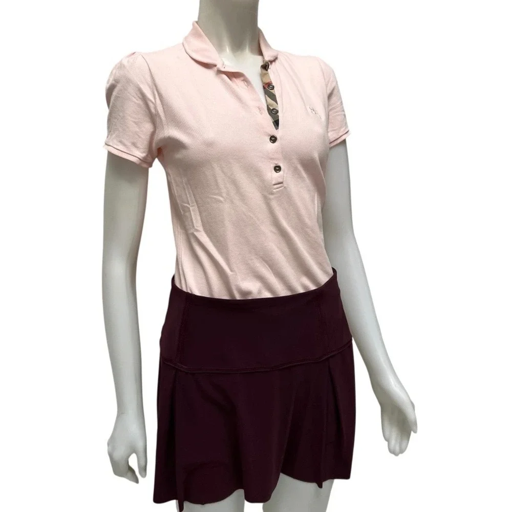 Lululemon Pace Rival Skirt Tall Burgundy Maroon Tennis Skort Sz 8 Preppy Sporty
